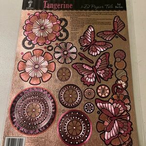 Tangerine 3D Papier Tole Foil Die-Cuts. Hot off press. Made in USA